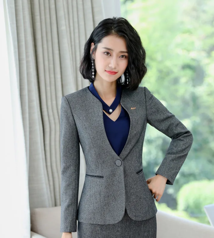 

Plus Size Blazer Women Solid Color Suit Long Sleeved Formal Casual Slim Ladies Blazers Work Wear Jacket