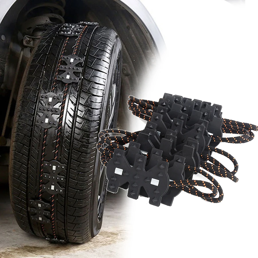 

4 Pcs set Winter Truck Car Universal Snow Widened Tire Chain Anti Skid Belt Easy Installation Circumference 158cm