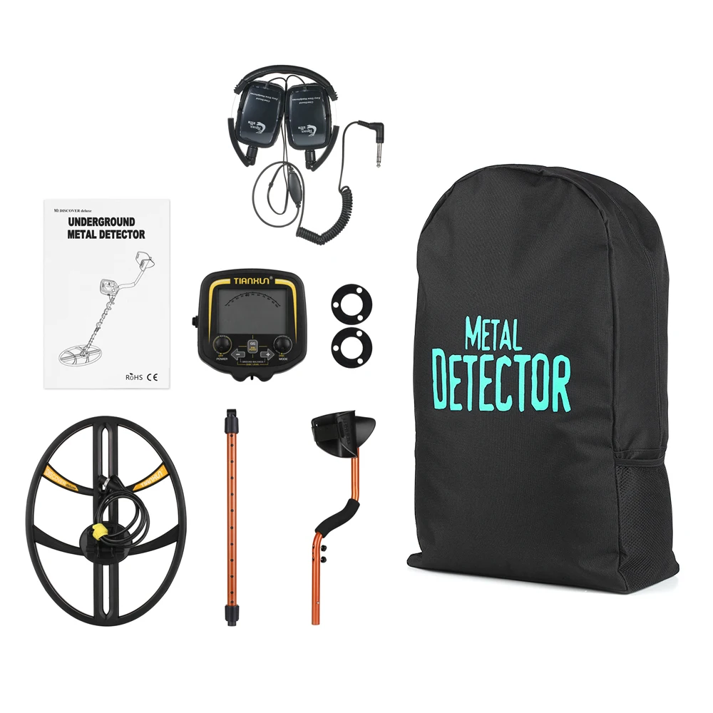 

TIANXUN High Sensitivity Underground Metal Detector Gold Digger LCD Display Metal Finder TreasureTool with Shoulder Bag Earphone