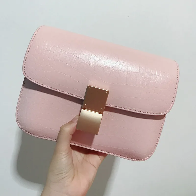 Mode Flut Tasche Hand Schulter Rindsleder Koreanischen Pink Handtasche Einzelnen 2018 Frauen Leder Geldbörse Stil Marke qXxwFRPS