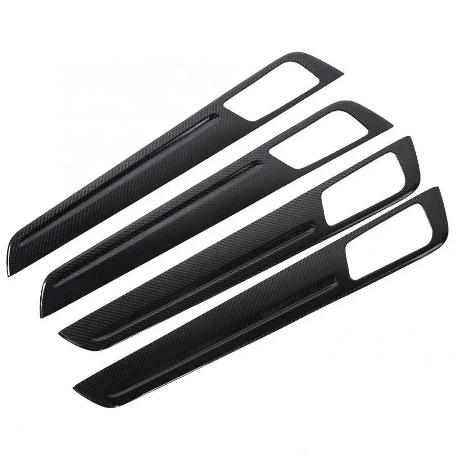 

4Pcs Carbon Fiber Interior Door Panel Decoration Cover Trim Decoration Universal for Porsche Cayenne 2018-2019 Car styling
