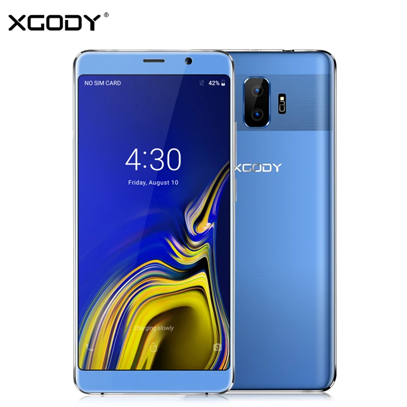 XGODY Y27 3g Dual Sim Смартфон Android 8,1 6 дюймов 18:9 полный Экран мобильный телефон 4 ядра 1 GB + 8 GB 2500 mAh Wi-Fi 5MP телефона