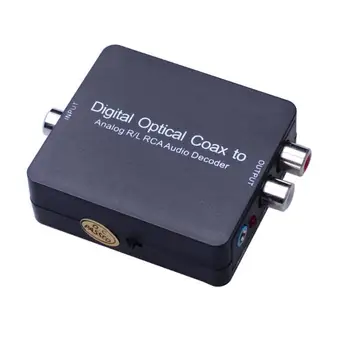 

Digital Optical Coax T-oslink to Analog R/L RCA Audio Decoder Converter Supports 5.1 Dolby & DTS Decoding