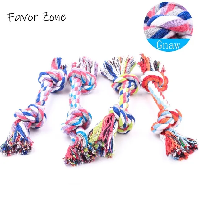 Piccolo negozio di animali 1 pz Giocattoli Per Cani Doppio Nodo Corda di Cotone Piccolo negozio di animali 1 pz Giocattoli Per Cani Doppio Nodo Corda di Cotone