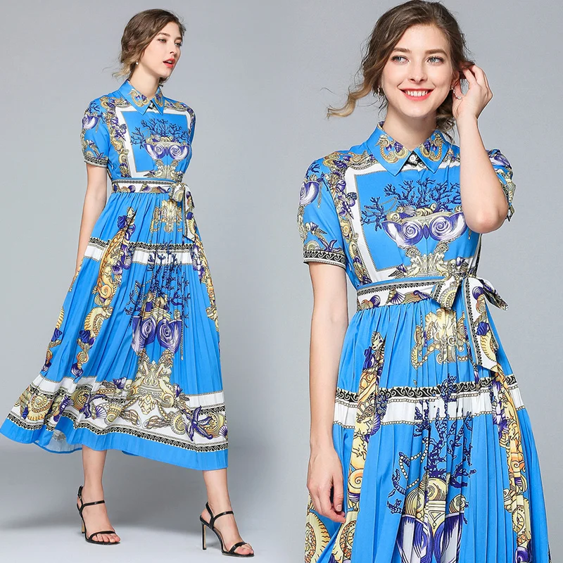 Banulin High Quality 2019 Summer Fashion Designer Runway Dress Women