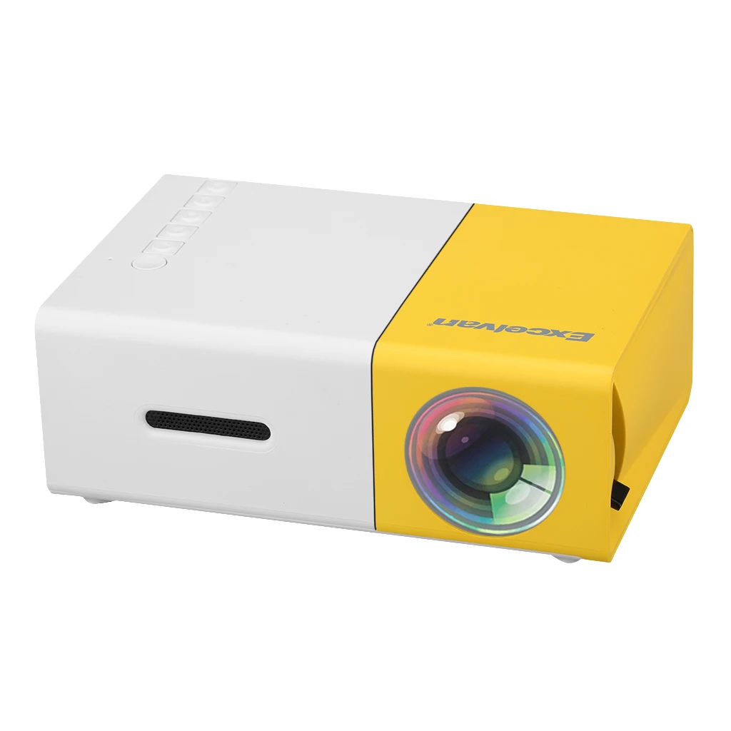 

Excelvan YG300 Home Mini Projector 320 x 240P Support 1080P AV USB SD Card HDMI Interface