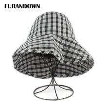 Летняя Панама для женщин пляжные Защита от Солнца кепки s повседневное модные Boonie шляпа плед Панама