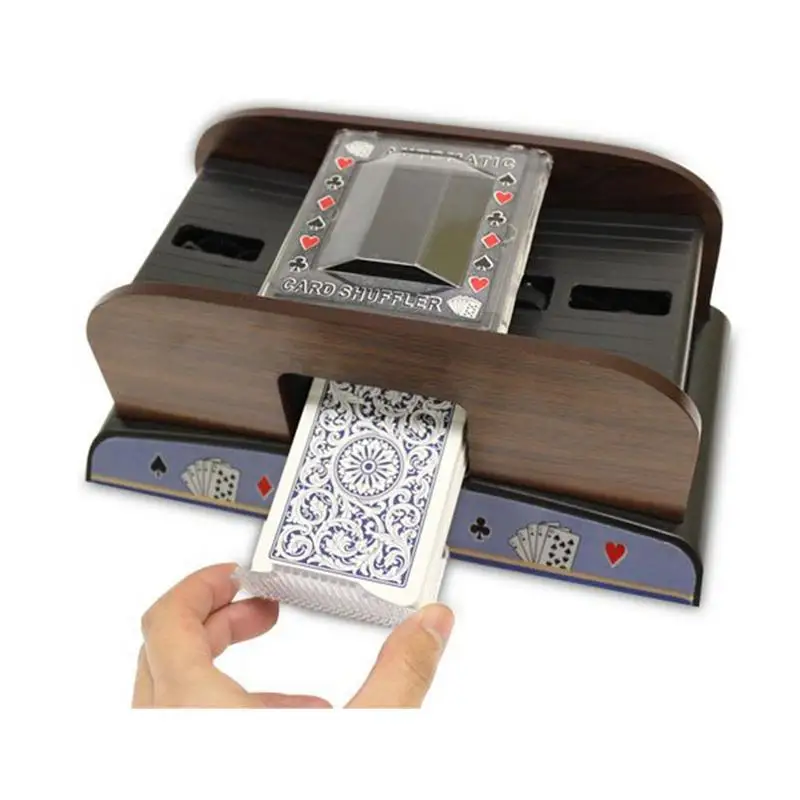Party Game Poker Playing Cards Shuffler Machine Board Game Wooden Electric Auto Gametic Card Home Party Entertainment Tool