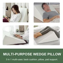 Almohada triangular para cama, cojín de esponja de algodón, cojín multifuncional para la espalda del cuello, cojín para Soporte Corporal, almohadilla para el hogar, Hospital