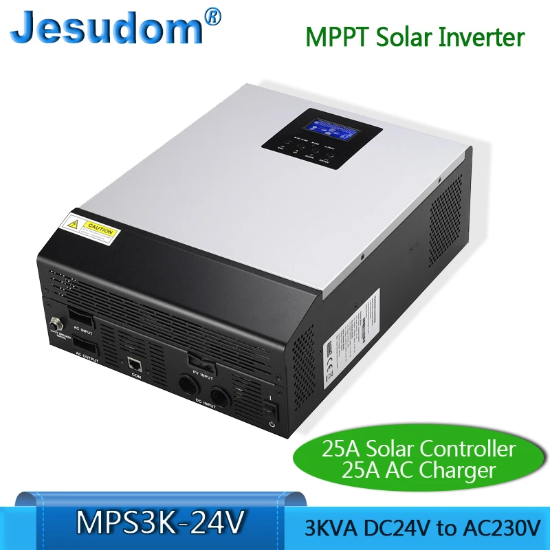 3KVA солнечный гибридный инвертор Встроенный 24V40A MPPT Контроллер заряда для 1000 Вт