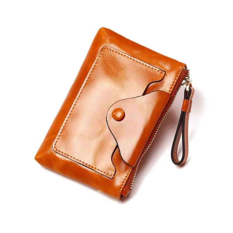 

Causal Genuine Leather Coin Purse Zipper Small Women Wallet Coin Purse Leather Female Wallets Mini Ladies Purse Wrist Small Bag