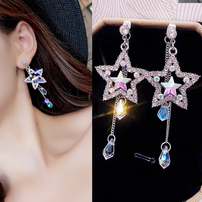 Серьги кисточки женские длинные темпераментные новые корейские модные серьги со