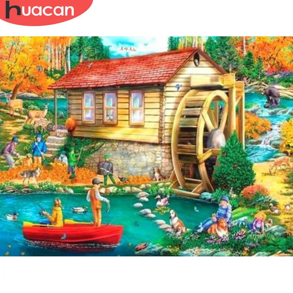 

HUACAN 5D DIY Diamond Painting Landscape Full Square Embroidery Sale Rhinestone Picture Diamond Mosaic Home Decor Gift