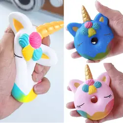 Kawaii big squishy donut unicorn jumbo Squishy медленный Розовый Единорог пончик squeeze забавная игрушка для детей антистресс 13 см