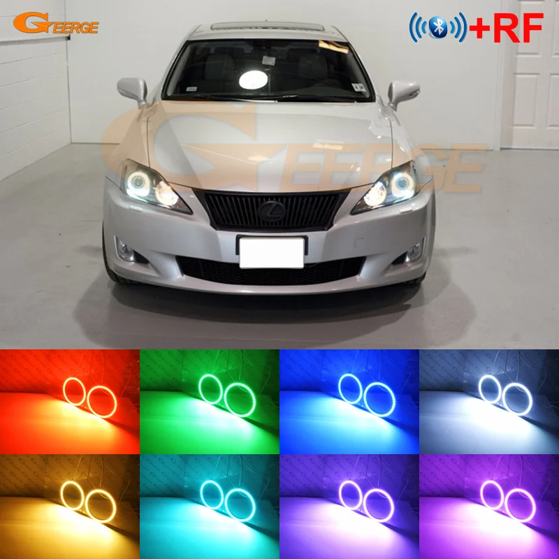 

For Lexus IS220 IS250 IS350 IS-F 2006-2010 Excellent RF Bluetooth Controller Multi-Color Ultra bright RGB LED Angel Eyes kit