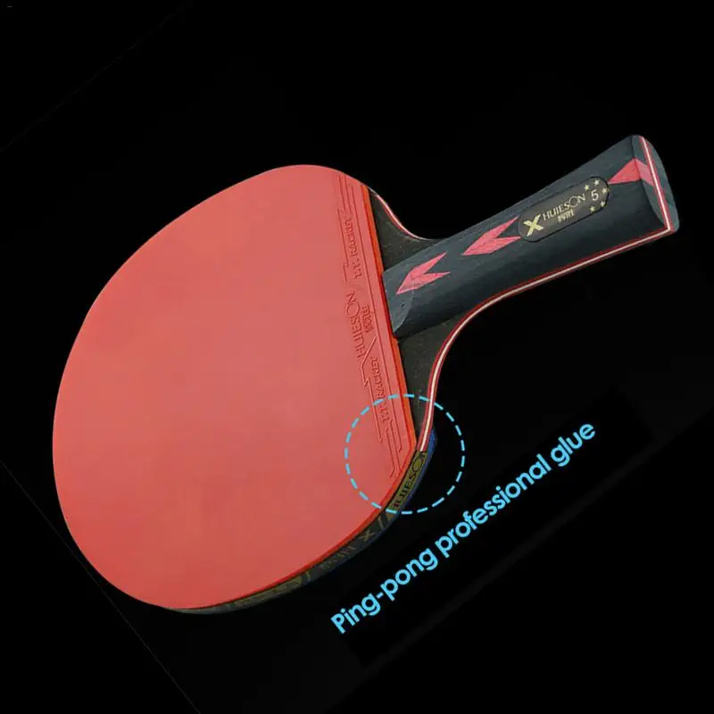 Huieson 2 قطعة ترقية 5 ستار الكربون تنس طاولة مضرب مجموعة خفيفة الوزن قوية بينغ بونغ المجذاف بات مع التحكم جيدة
