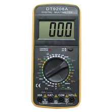 Мультитестер Ресанта DT 9208A(LCD дисплей, предназначен для измерения напряжения,постоянного и переменного тока, сопротивления, емкости, а также для проверки диодов, транзисторов и звуковой прозвонки. Данная модель и