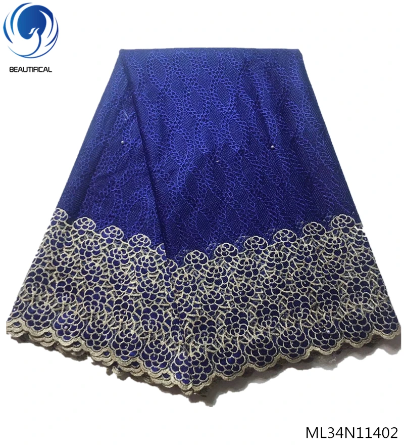 

BEAUTIFICAL blue french lace fabric embroidery african lace for dress lace tulle fabric french ML34N114