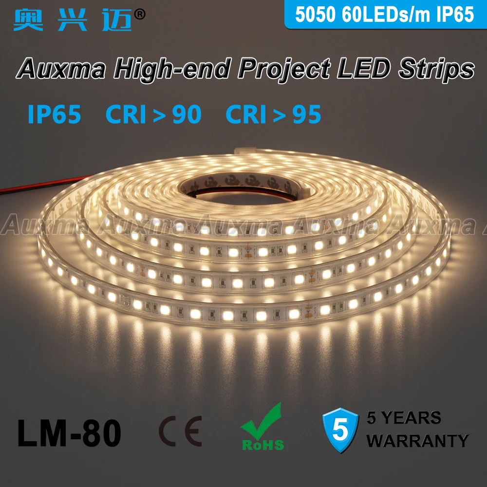 Светодиодная лента CRI95 CRI90 5050 60 Светодиодный с/м класс защиты IP65 12 В/24 В 300