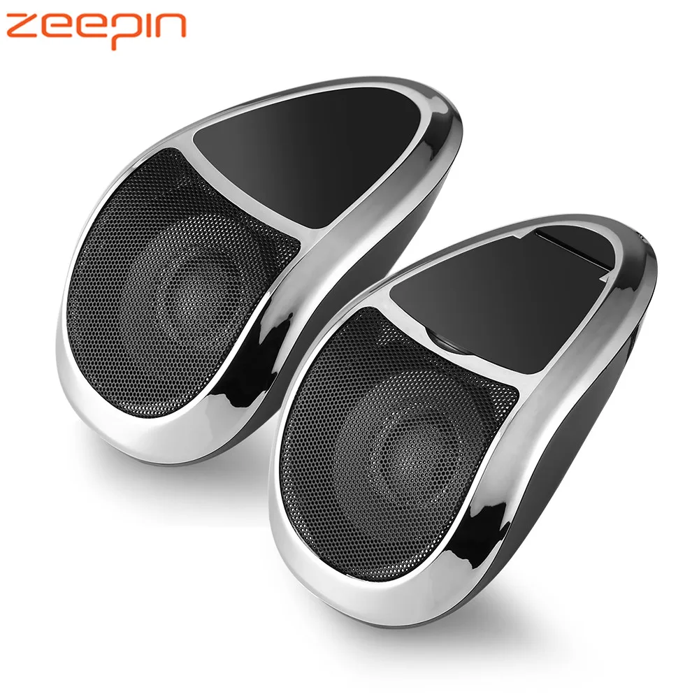 

Zeepin 2PCS MT493 Bluetooth Audio Speakers Motorcycle MP3 Audio Player FM Radio Tuner Waterproof with Blue LED Light