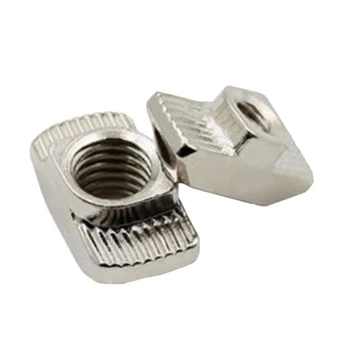 

160pcs Hammer Drop In Nut Fasten Connector for Aluminum Profile M3 M4 M5 2020 Slot T-Nut Sliding Nickel Plated Steel T Slot Nut