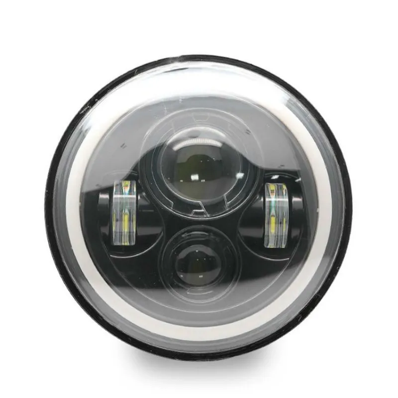 

40W 7 Inch Round LED Headlight High Low Beam Lights Halo Angel Eyes DRL Headlamp for Jeep Wrangler Off Road Car Motorcycle Light