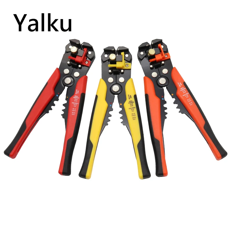 

Yalku 0.2-6mm² Multifunction Automatic Wire Stripper Cutting Wire Crimp Wire Cable Peeling Pliers Electrician Pliers