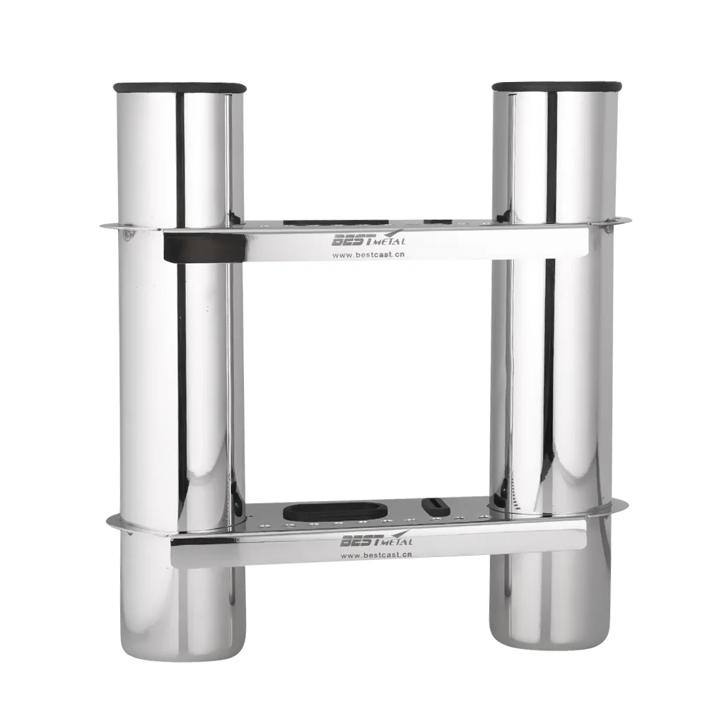 

316 Stainless Steel Boat Fishing 2 Rod Storage Holder Rack Organiser For Rod Tools & Accessories