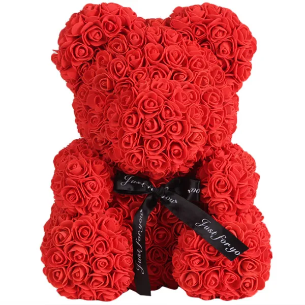 valentine's day flowers with teddy bear
