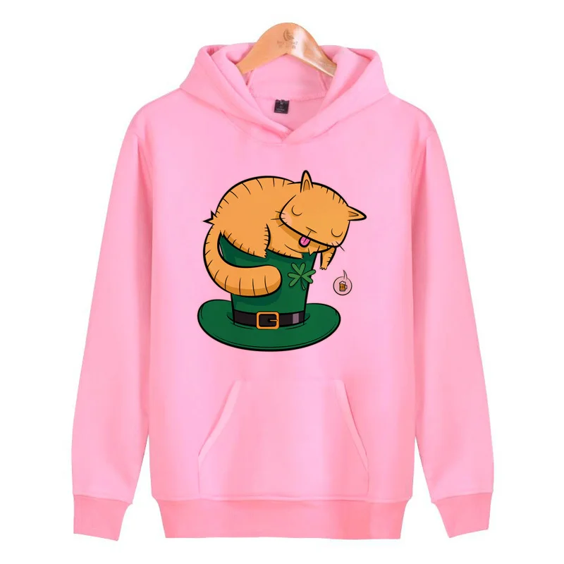 Leprechaun Модные Цветные худи Мужская плотная одежда зимние толстовки Уличная