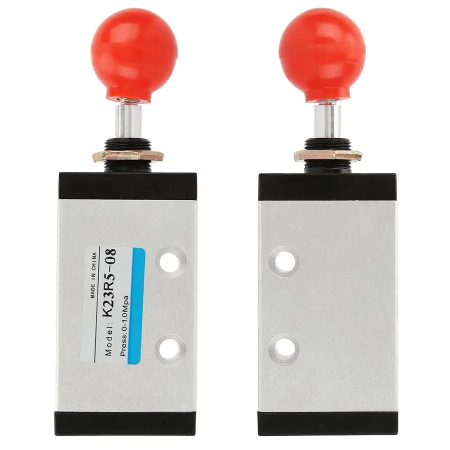 G1/4 ручной нажимной пневматический клапан ручного управления 2 положения 3 ходовой K23R5-08 воздушный клапан