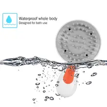 Электрический жесткая щетка для мытья головы массажной расчески водонепроницаемость, вибрация Массажная щетка вибрационная, шампунь стимулирующая щетка расческа для ухода за волосами