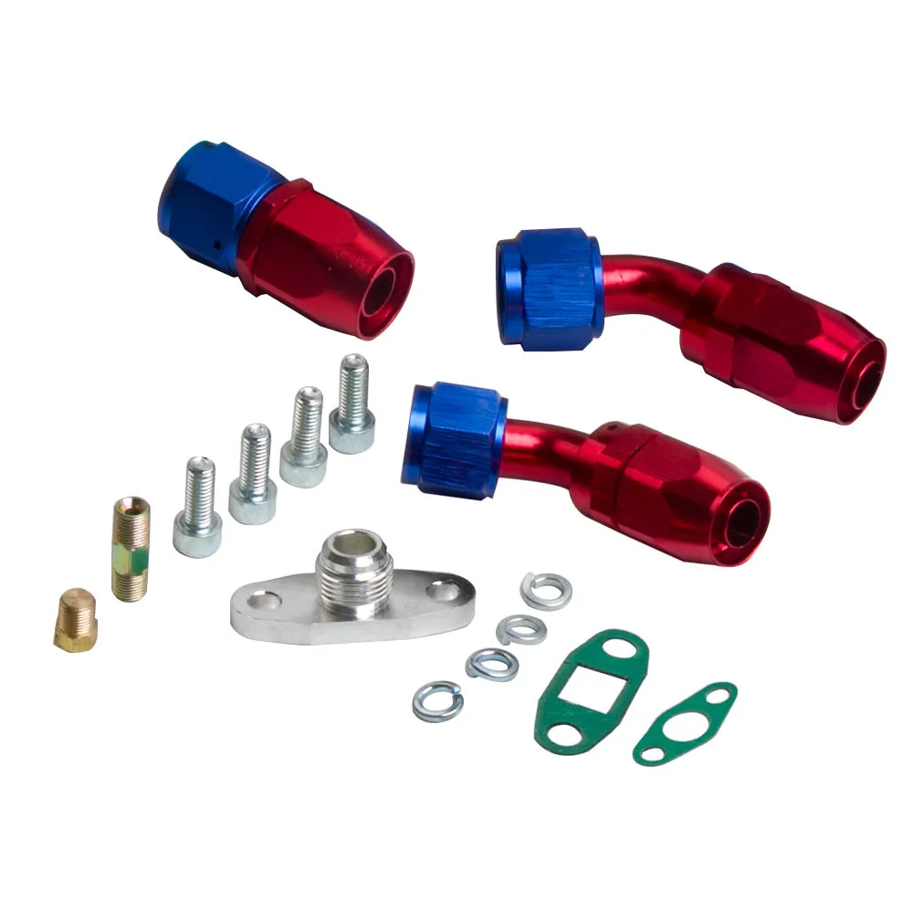 T70 T3 57 TRIM .70 A//R V-BAND STAGE III 500+HP TURBO CHARGER+OIL FEED+DRAIN LINE