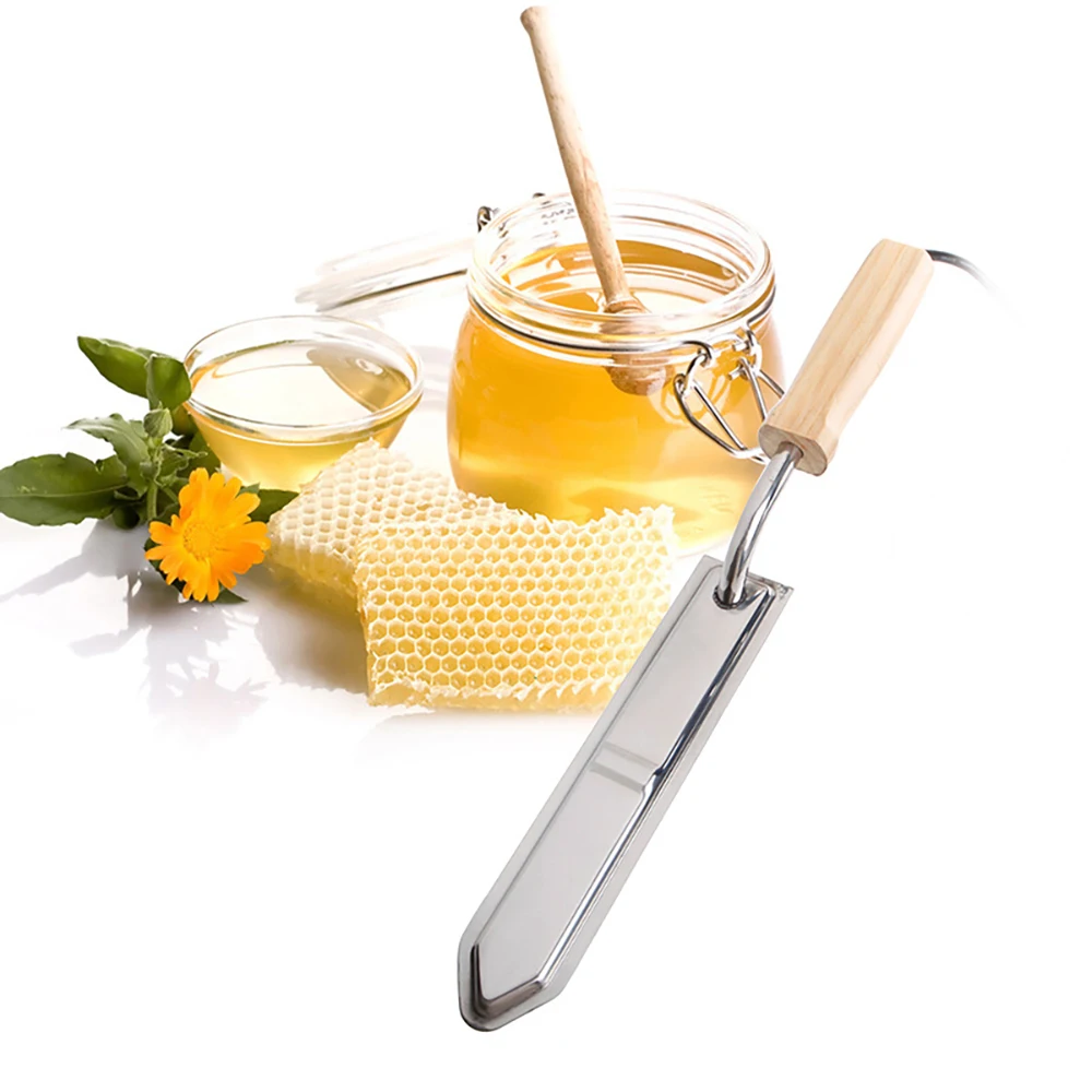 

Electric Heating Cut Honey Knife Uncapping Honey Scraper Tool Heating Knife Beekeeping Hot Knife Stainless Steel Cutter