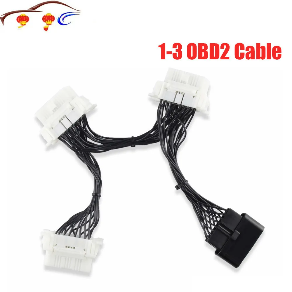 OBDII OBD 2 16Pin OBD2 16 Pin Auto Cable For ELM327 1-3 Male To Female Extension Cable Adaptor Diagnostic Scanner Connector