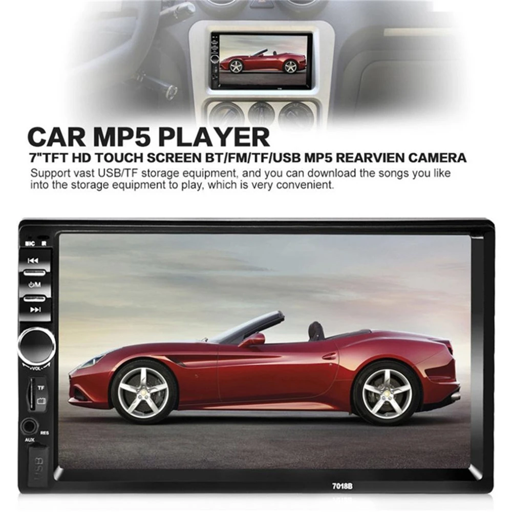 Система мультимедийная автомобильная 7018B 2DIN 7'' LCD сенсорный дисплей MP5