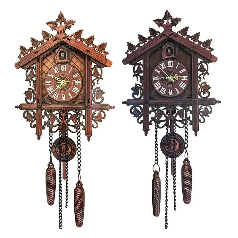 

Retro Wall Clock Cuckoo Shape Clock Home Decoration Hanging Clock Living Room Wall Decor Antique Watch