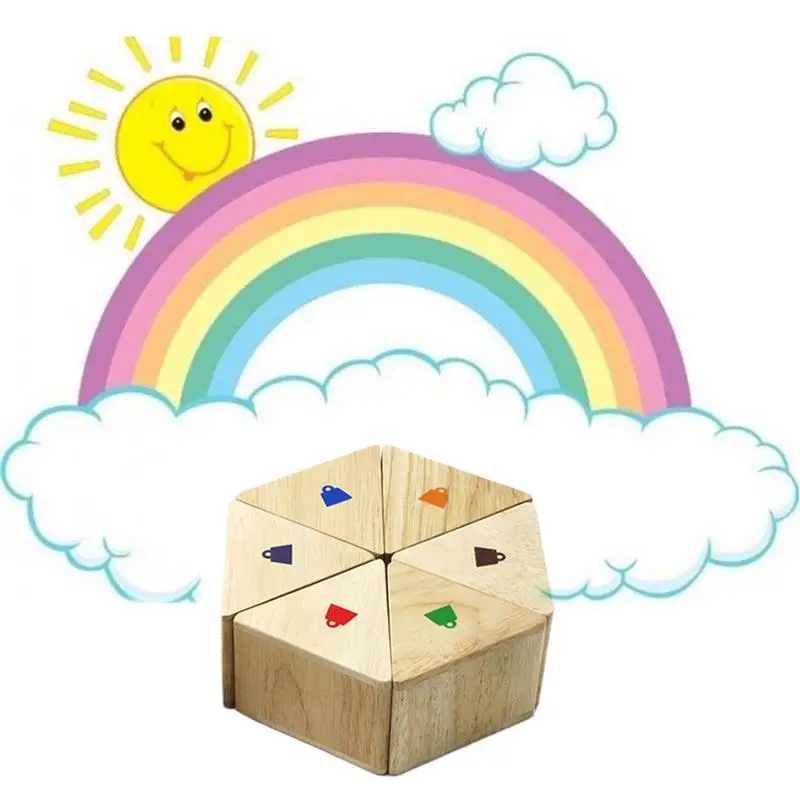 

Triangle Lightweight Building Blocks Weight Memory Game Early Learning Preschool Toys for Children Friends