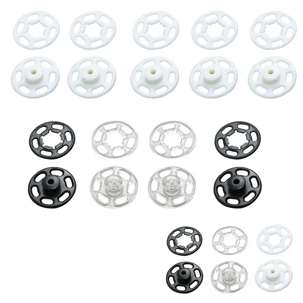 

50PCS 10mm/15mm DIY Snap Buttons Repair Tools Clothing Fasteners Stud Sewing Scrap booking Coat Accessory Invisible Press button