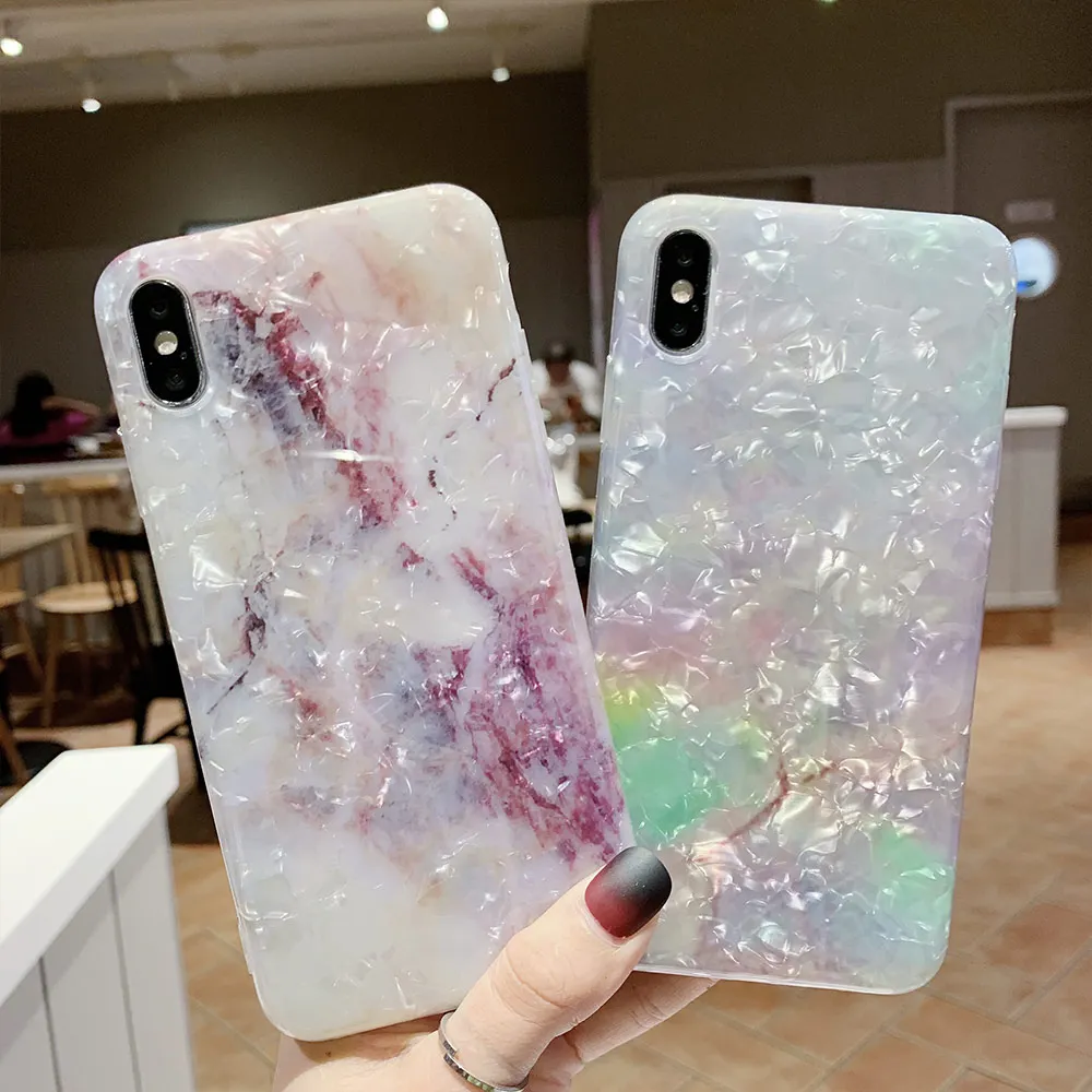 KISSCASE роскошный Радужный мраморный чехол для iPhone X XS MAX XR 7 8 Plus градиентные мягкие
