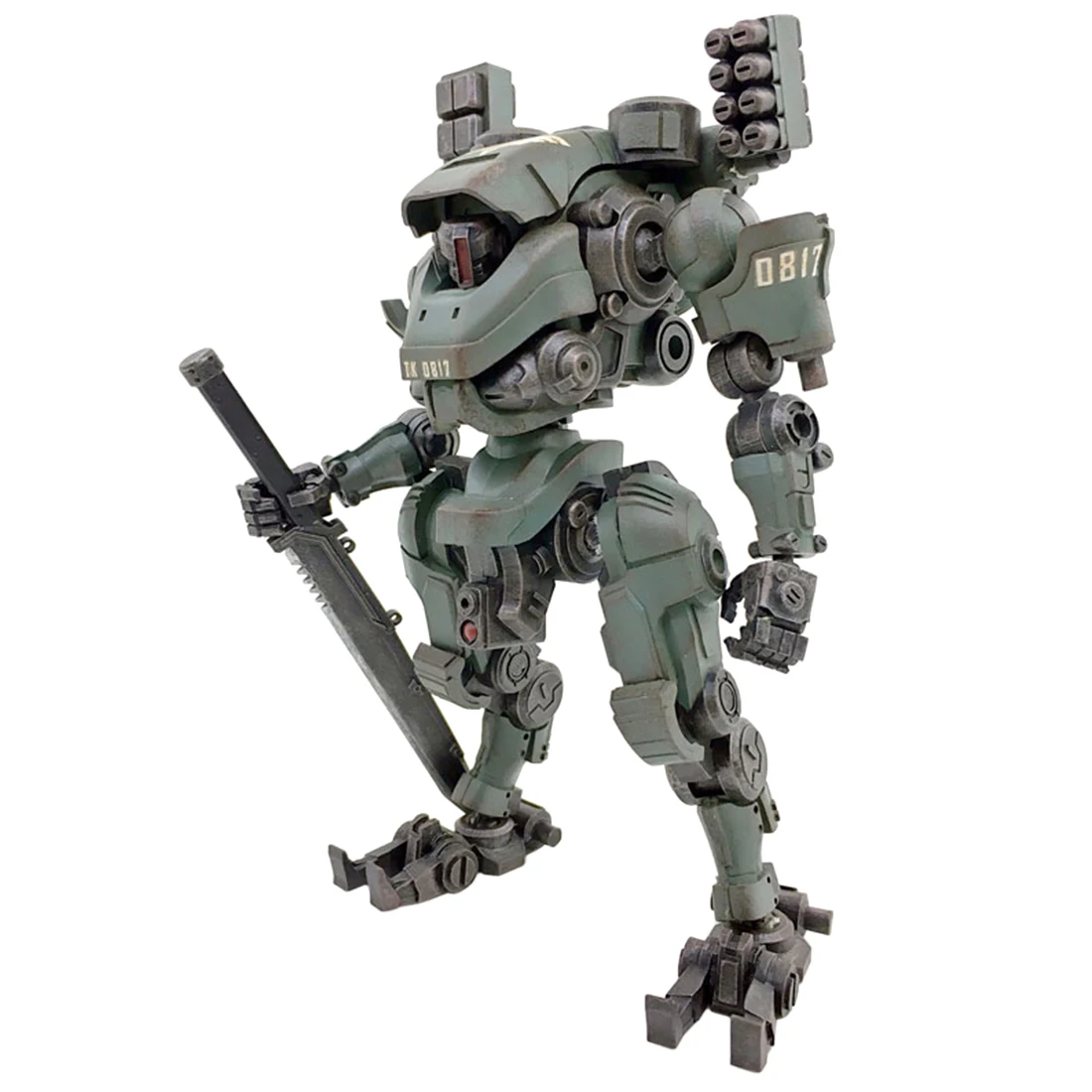 

16cm 1:27 Assault Mecha Model Tiekui DIY Removable Handwork Mecha Model Action Figures Toy - Different Color Version