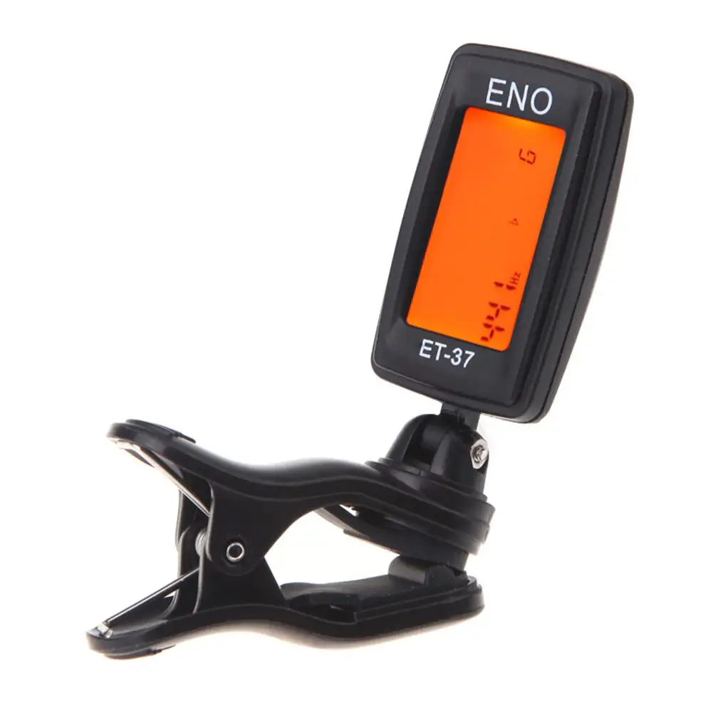 

eno Guitar Bass Violin Tuner LCD Display Mini Clip-on Tuner for Guitar Chromatic Ukulele Universal Instrument Accessories ET-37