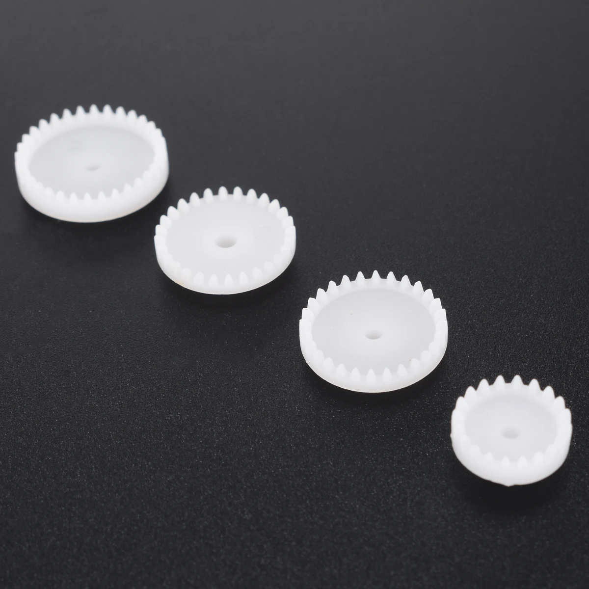 WUYASTA 64 tipos de eje de plástico de una sola capa de doble capa corona gusano engranajes Motor ruedas M0.5 para juguetes Robot DIY