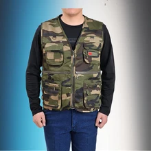 Открытый Отдых Тур route репортёра плеча легко большой код открытый жилет фотография Человек Весна и осень несколько карманов