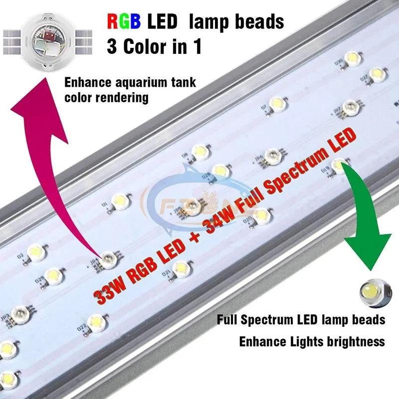 Новинка ADA Effect RGB полный спектр умная водопроводная Светодиодная лампа для роста растений рассвет закат водяное растение для аквариума аквариум