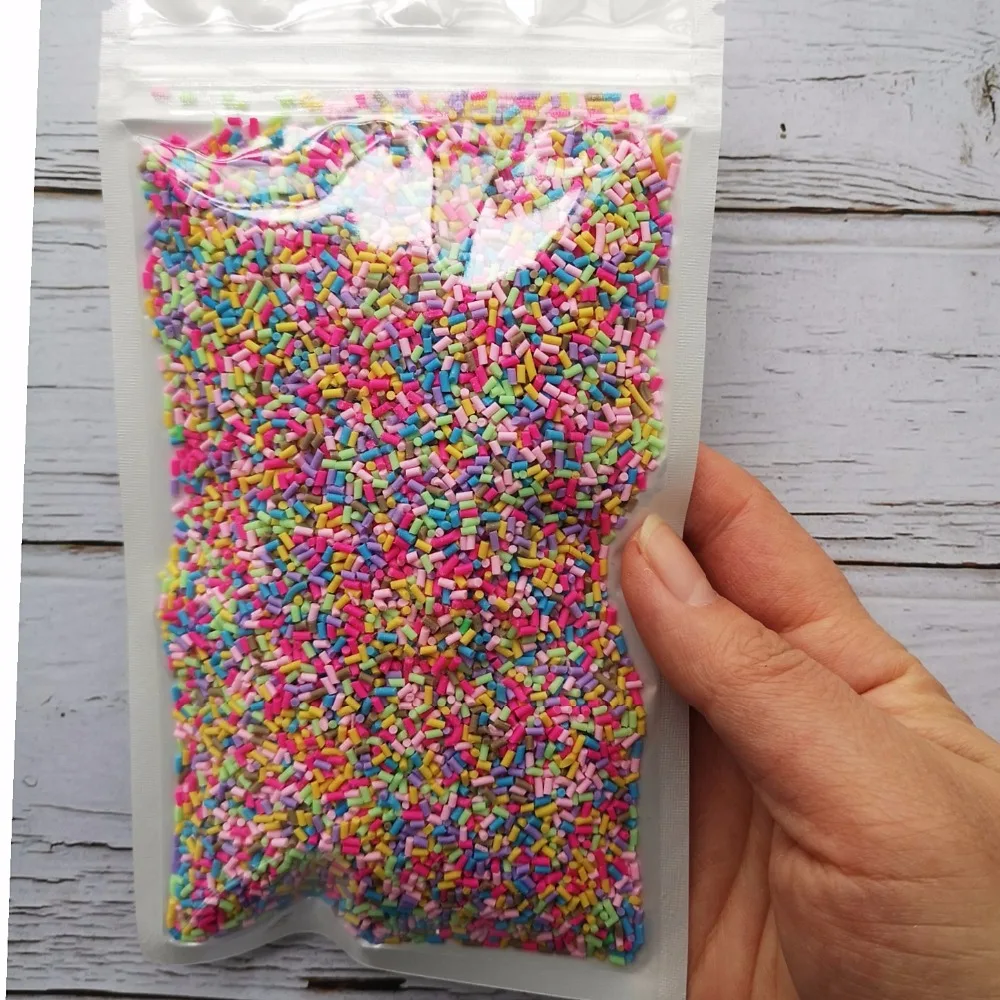 100g/bag Slime Filler Clay Sprinkles Filler Toys Accessories Candy Fake Cake Dessert Slices Decoration Heart Shape