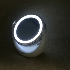 데스크탑 LED 양면 무선 메이크업 거울 20 개, 360 도 회전 아름다운 얼굴 조명 거울