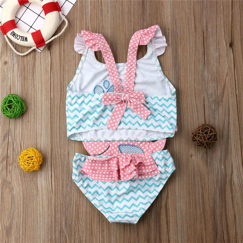 Kids Swimwear Baby Girl Swimsuit Bowknot One-Piece Goldfish Jumpsuit Bathing Suit Summer Toddler Children Beachwear