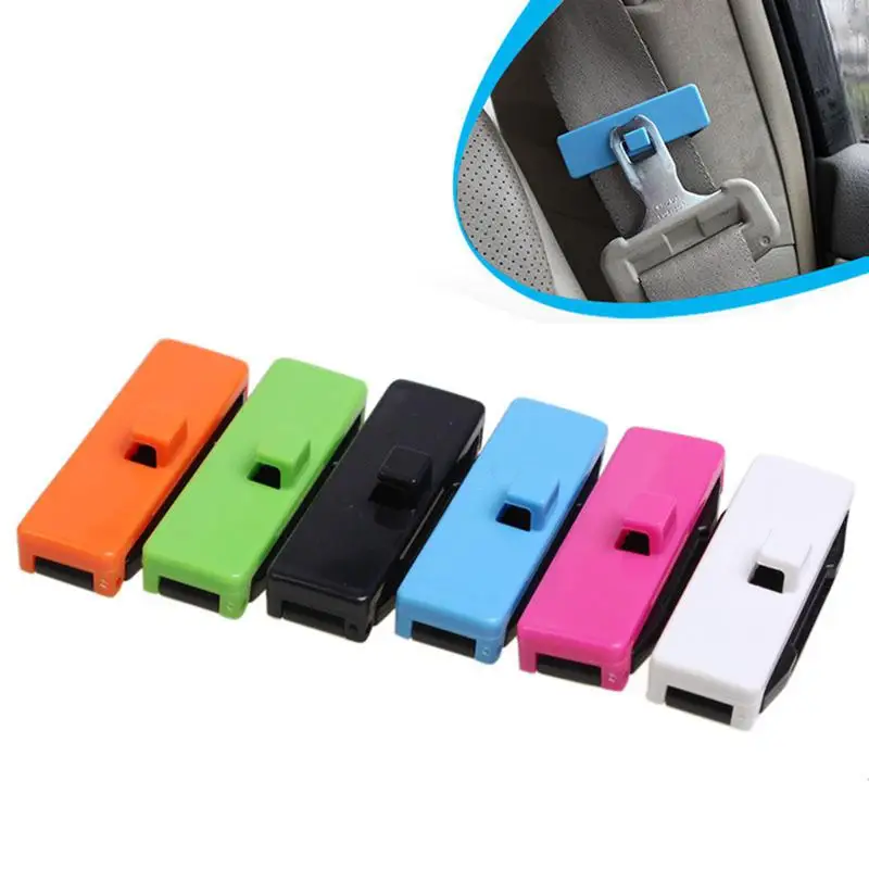 

Adeeing Car SeatBelt Clip 2 Pcs Adjustable Seat Belt Buckle Cover Protective Anti-Scratch Belt Clips Safety Stopper Belt Clips
