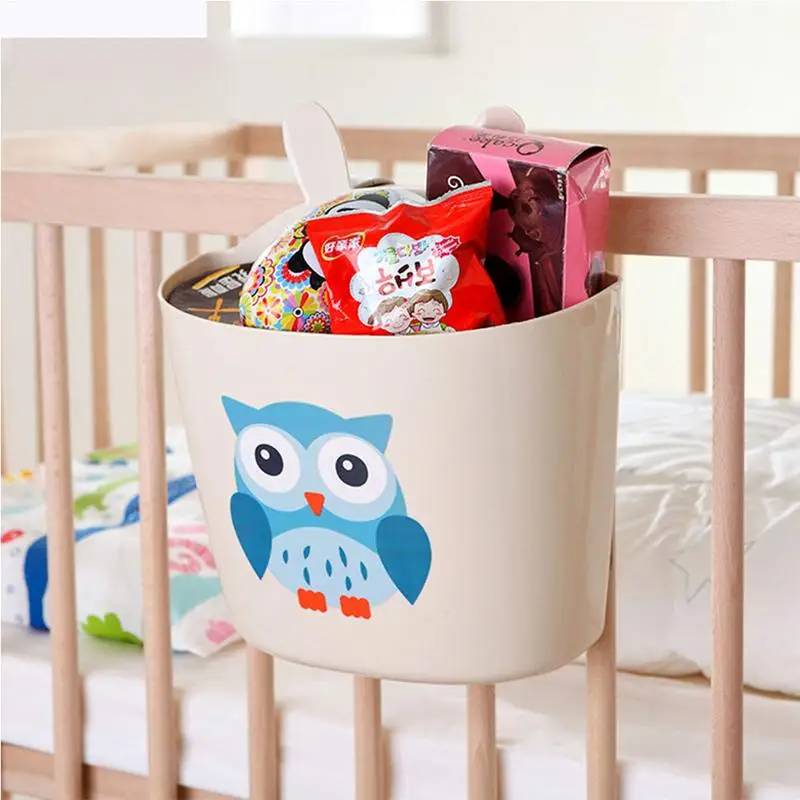

Baby Crib Hanging Bag Bedside Storage Bag Hanging Basket Children Multifunctional Diaper Storage Bags Washable Bed Organizer